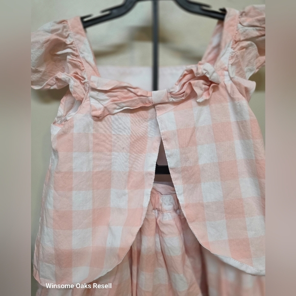 Pink Gingham Set with Ruffled Skirt - Picture 4 of 6